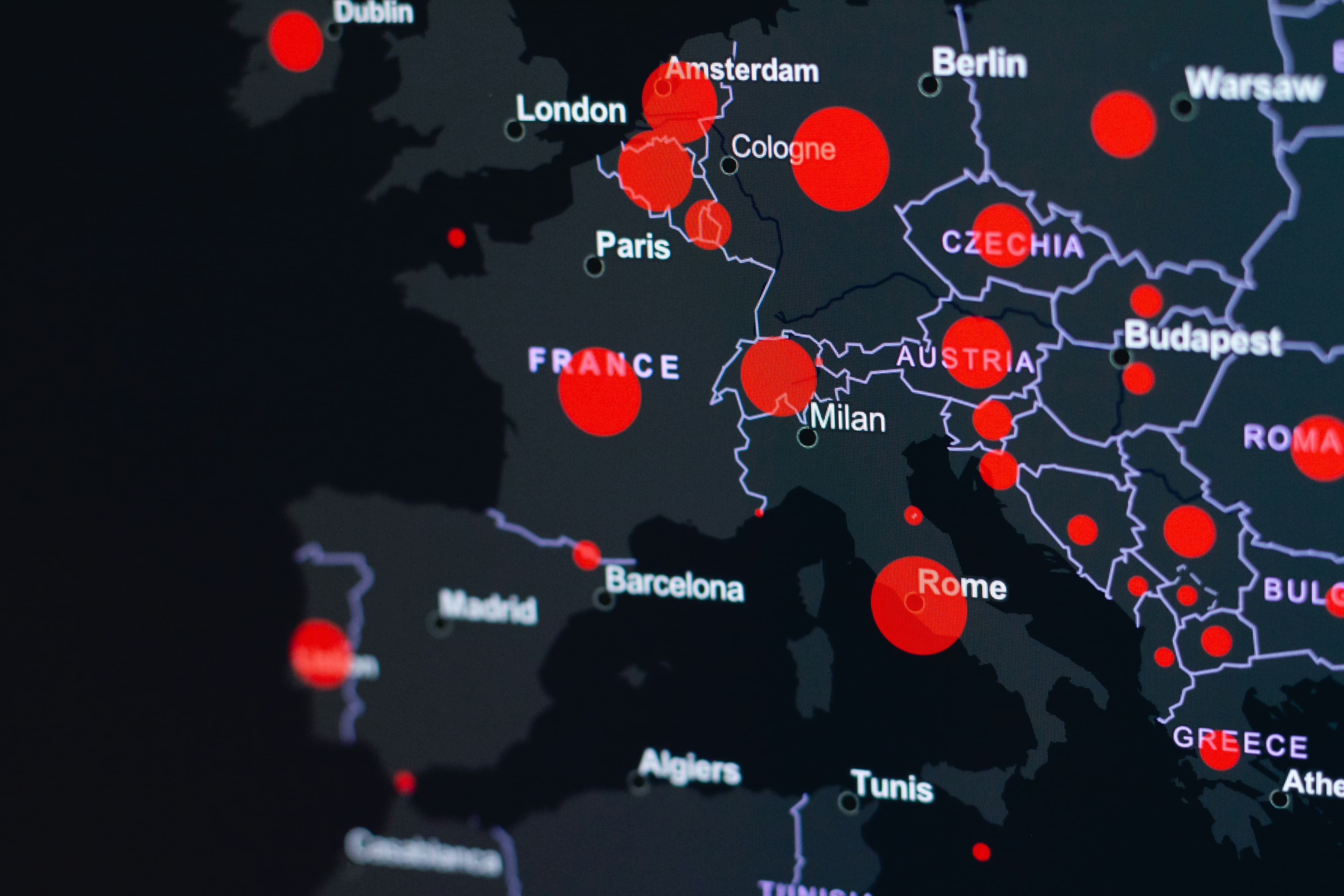 Global operations map